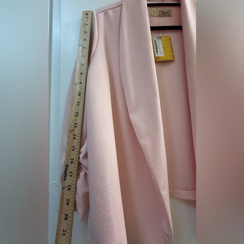 🌸 Hybrid & Co. Peach Pink Textured Blazer | Plus Size 1X | NWT - Picture 10 of 11